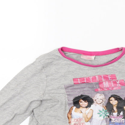 Brando Girls Grey  Jersey Basic T-Shirt Size 7-8 Years  - Littile Mix