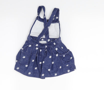 Mini Club Girls Blue Floral  Fit & Flare  Size 3-6 Months