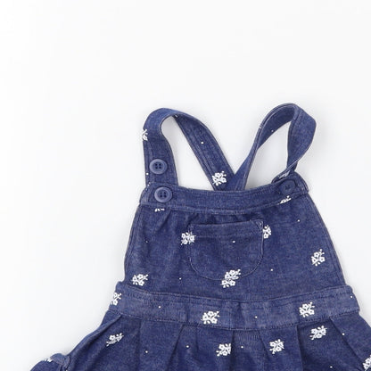 Mini Club Girls Blue Floral  Fit & Flare  Size 3-6 Months