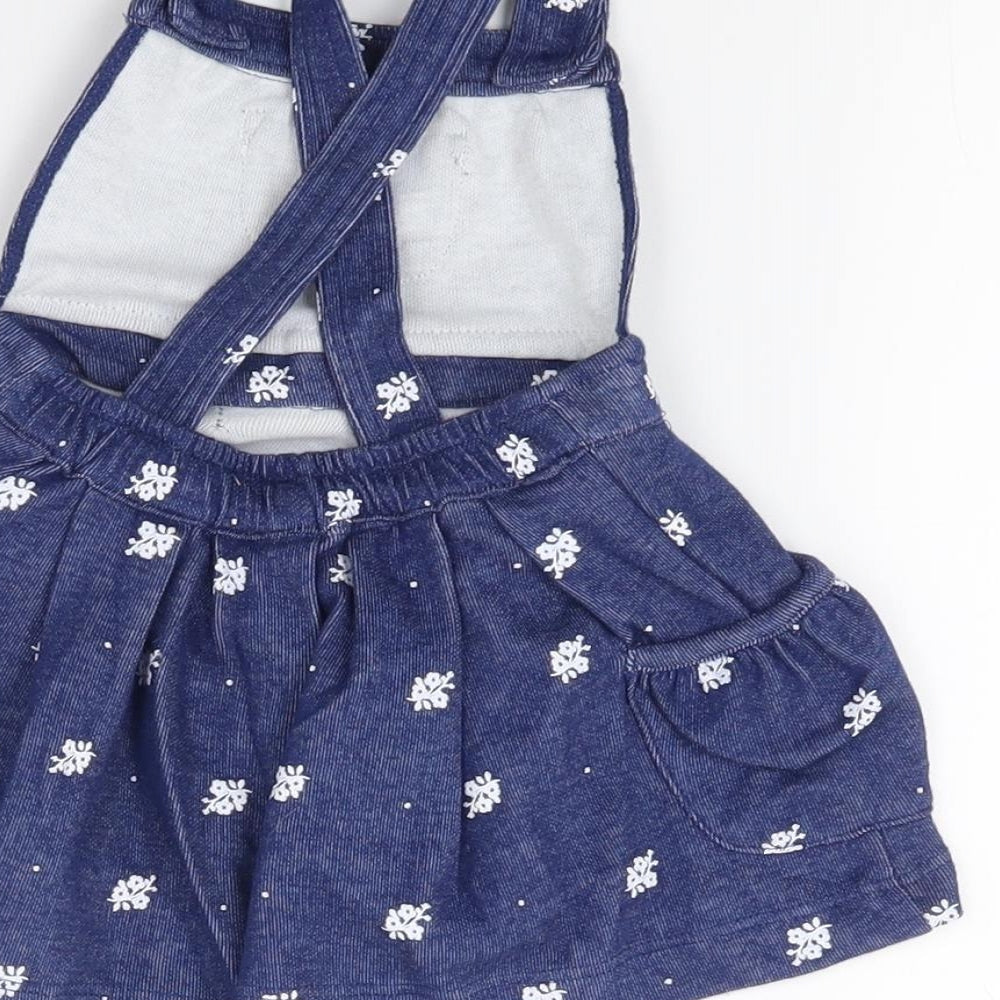 Mini Club Girls Blue Floral  Fit & Flare  Size 3-6 Months