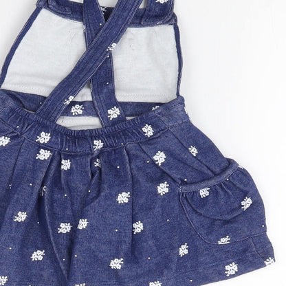 Mini Club Girls Blue Floral  Fit & Flare  Size 3-6 Months