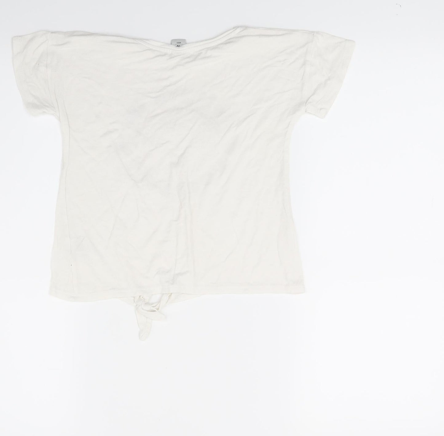 TU Girls White  Jersey Basic T-Shirt Size 6-7 Years  - believe in your elf
