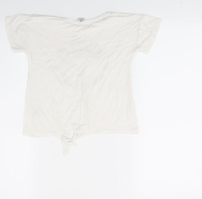 TU Girls White  Jersey Basic T-Shirt Size 6-7 Years  - believe in your elf