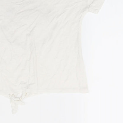 TU Girls White  Jersey Basic T-Shirt Size 6-7 Years  - believe in your elf