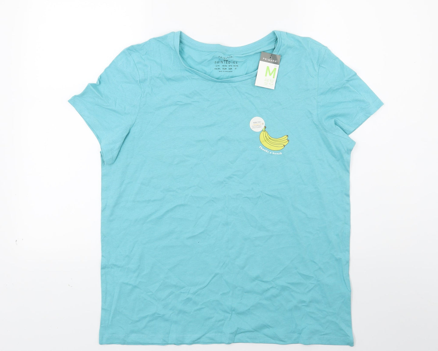 Primark Womens Blue   Basic T-Shirt Size M  - BANNANAS