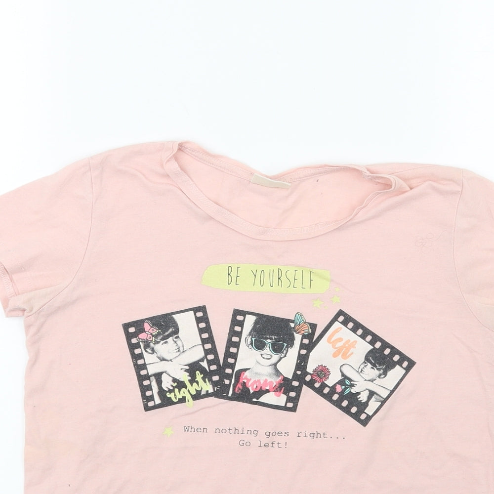 Zara Girls Pink   Basic T-Shirt Size 9-10 Years  - Be yourself