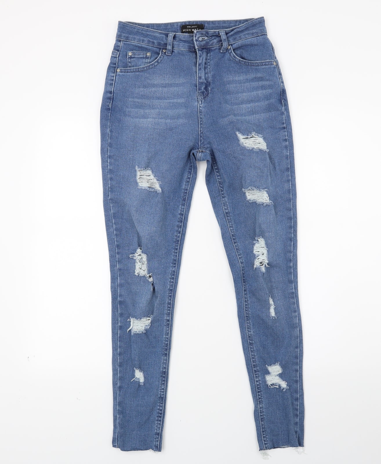 Select Womens Blue  Denim Skinny Jeans Size 8 L25 in