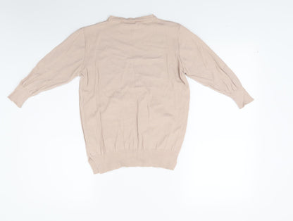 Back view of Amy & grace women’s brown jumper, size S