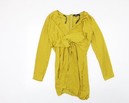 Missguided Womens Yellow   A-Line  Size 8