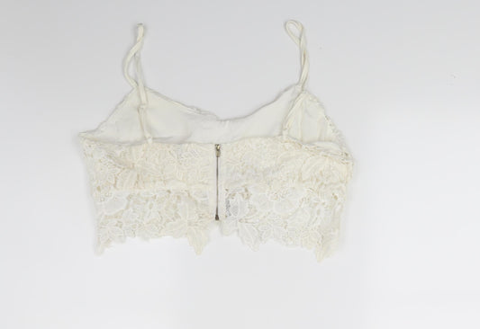 Cameo rose Womens White  Rayon Camisole Blouse Size 14