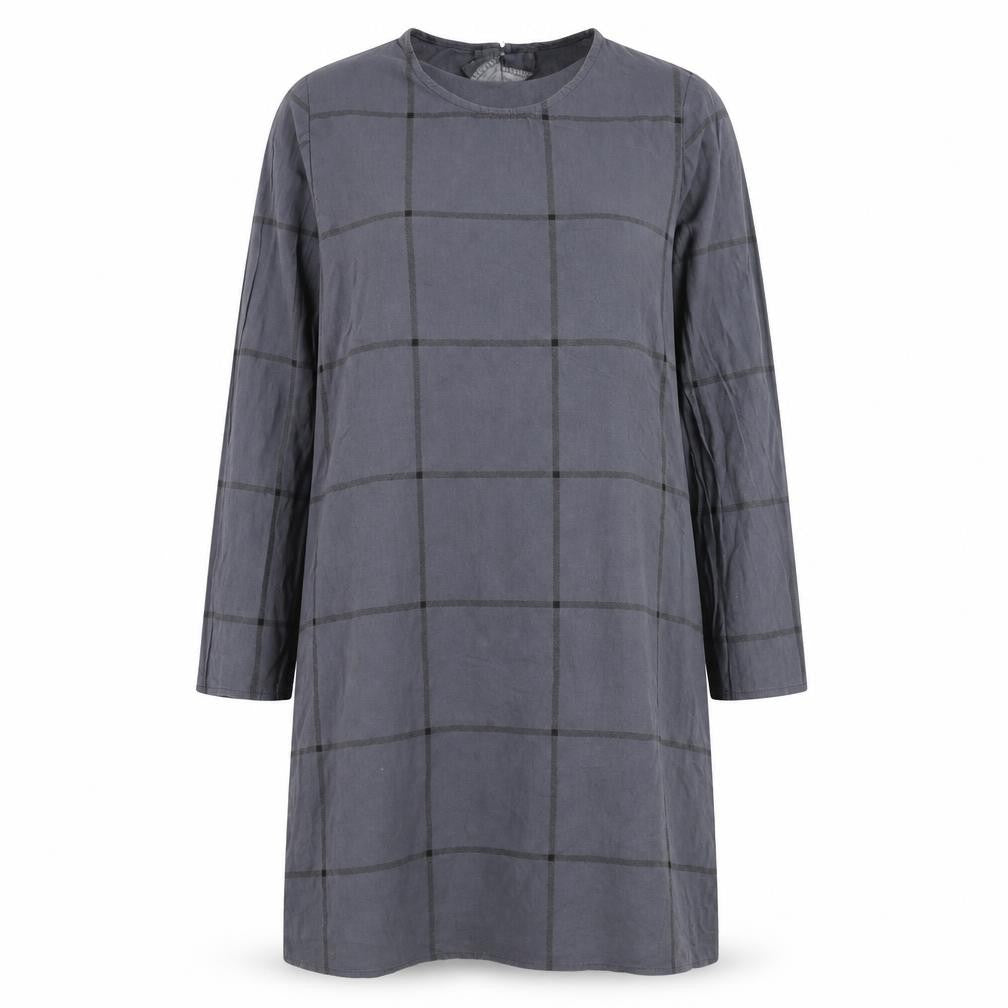 Zanzea Womens Grey Check  Shift  Size S