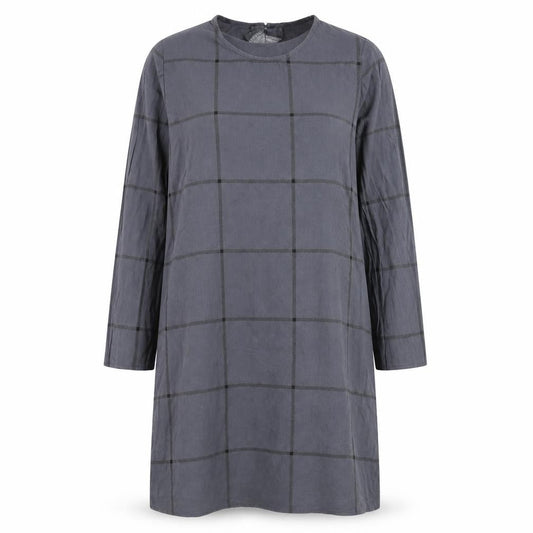 Zanzea Womens Grey Check  Shift  Size S