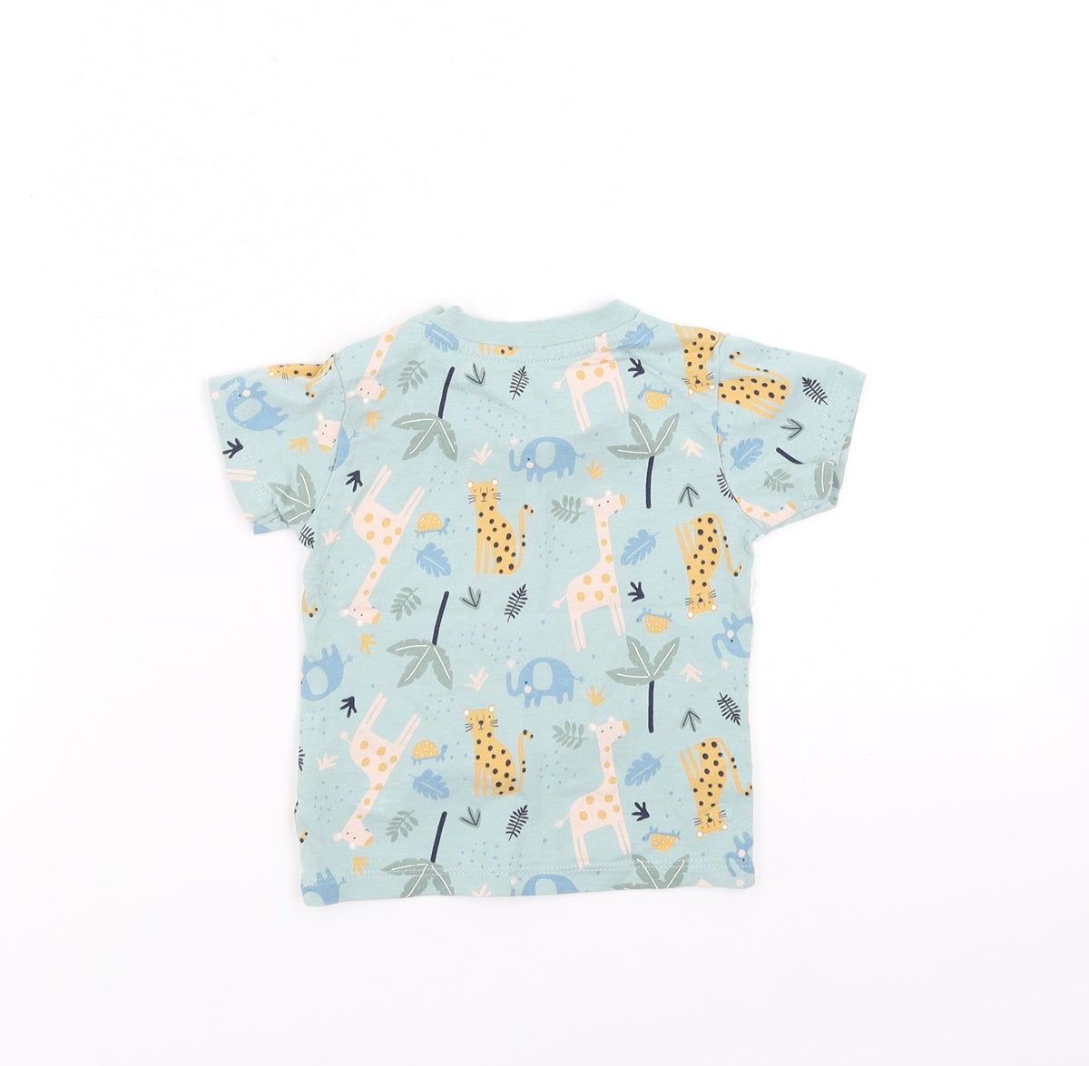 Matalan Baby Green   Basic T-Shirt Size 6-9 Months  - animals