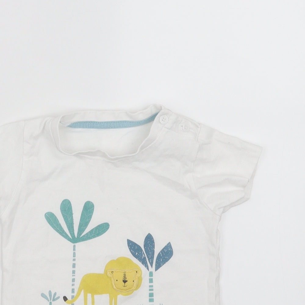 Matalan Baby White   Basic T-Shirt Size 9-12 Months  - best friends