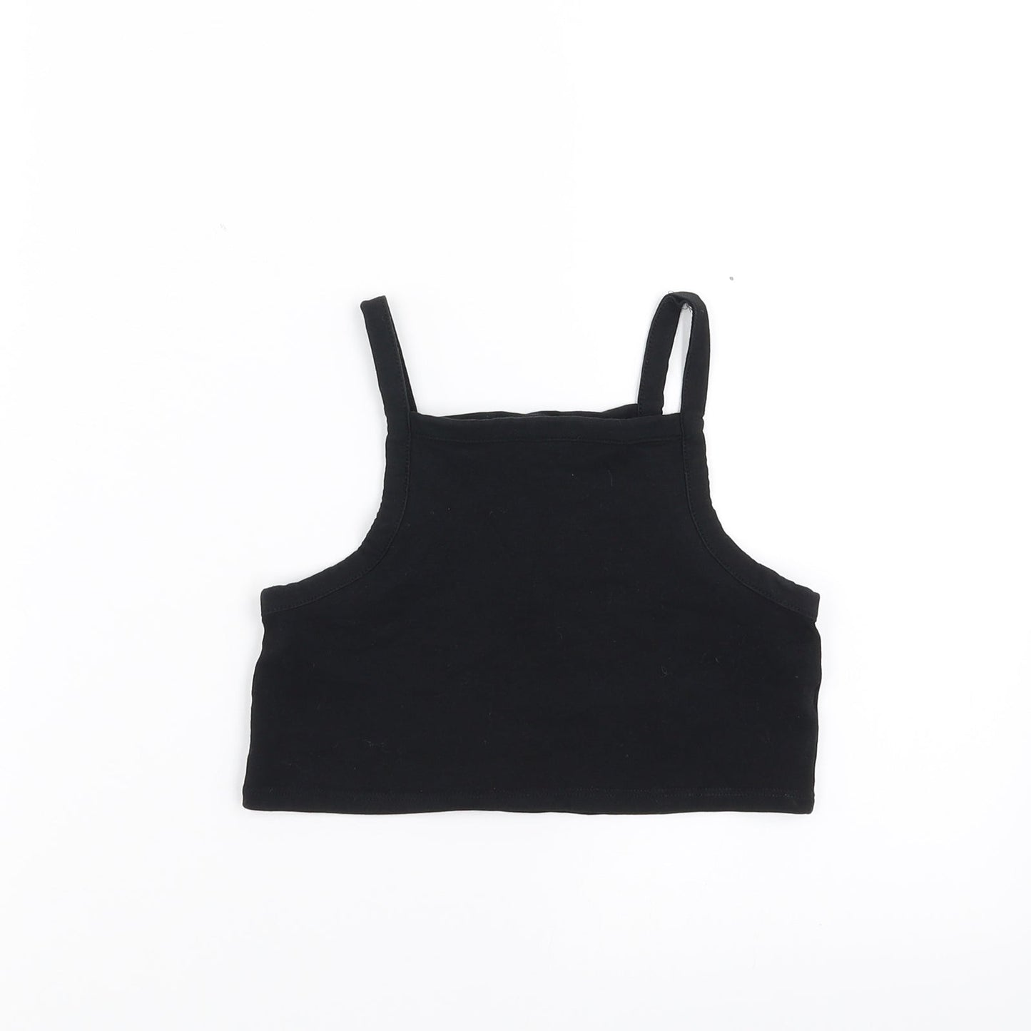 Zara Girls Black   Camisole T-Shirt Size 10 Years  - cropped