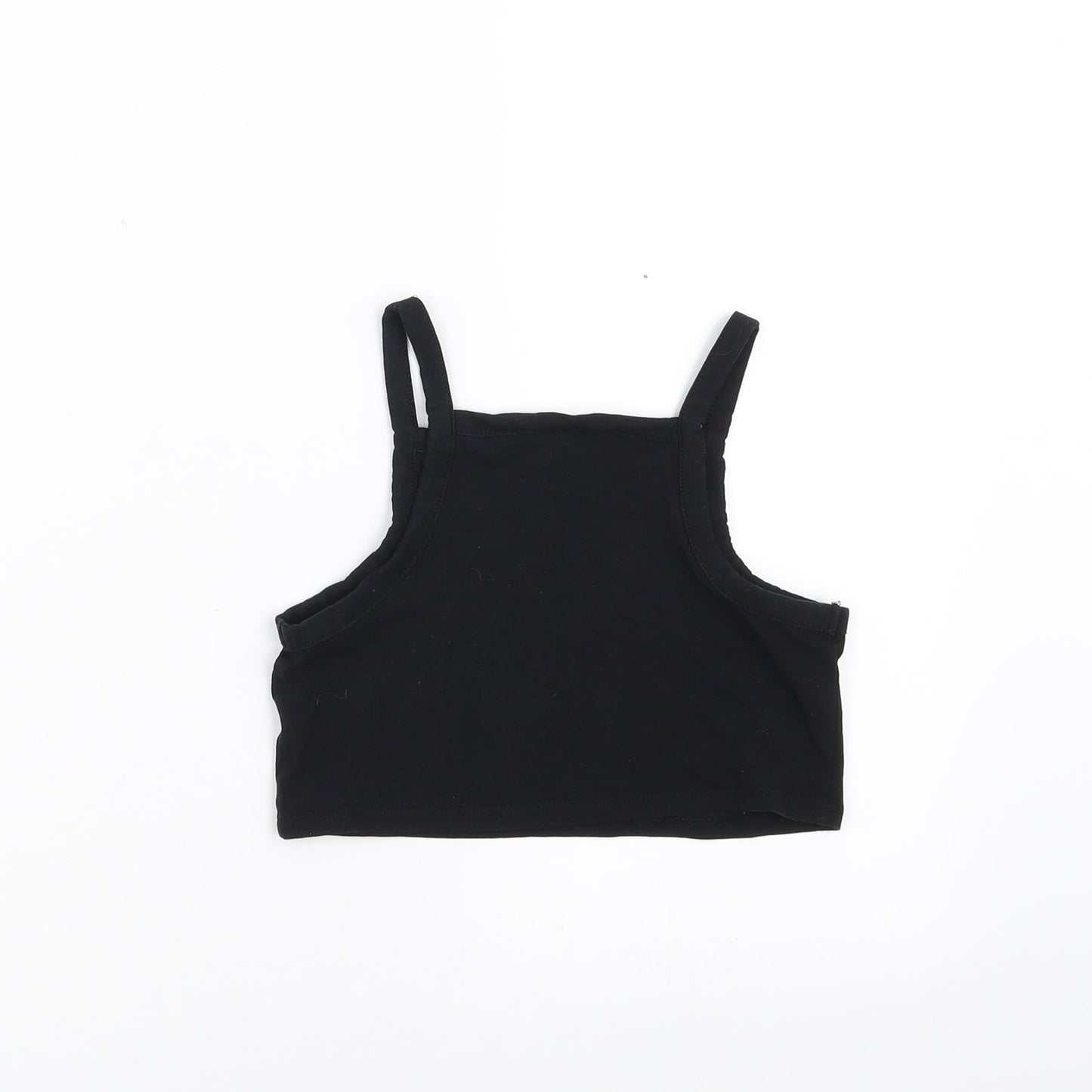 Zara Girls Black   Camisole T-Shirt Size 10 Years  - cropped