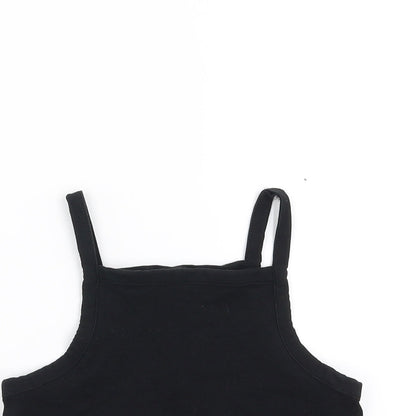 Zara Girls Black   Camisole T-Shirt Size 10 Years  - cropped