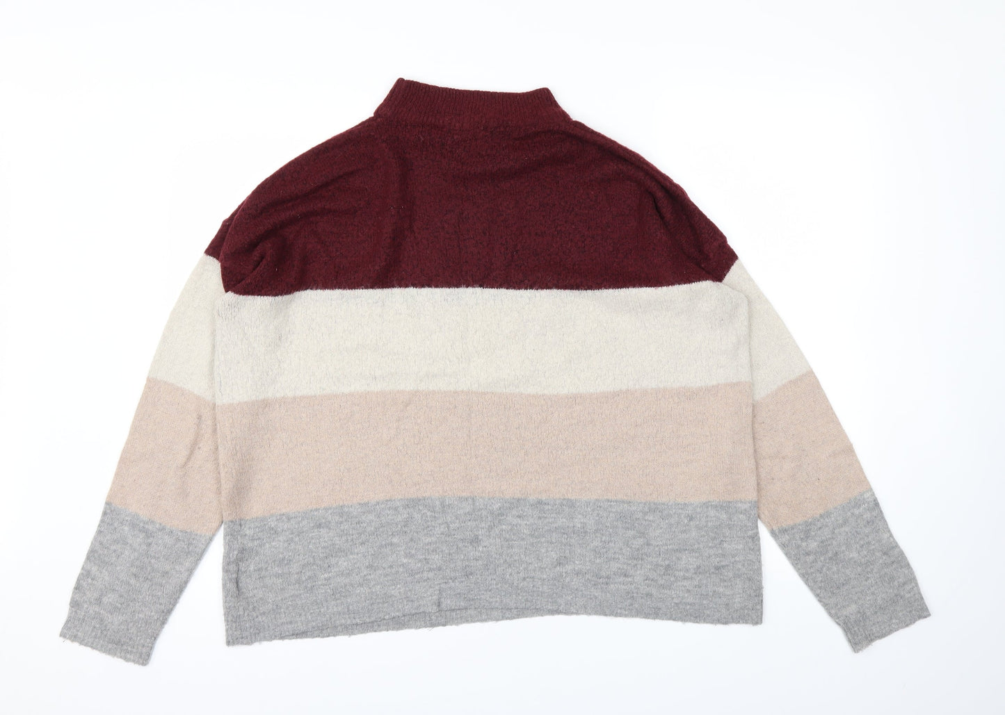 Brave Soul Womens Multicoloured Striped  Pullover Jumper Size M