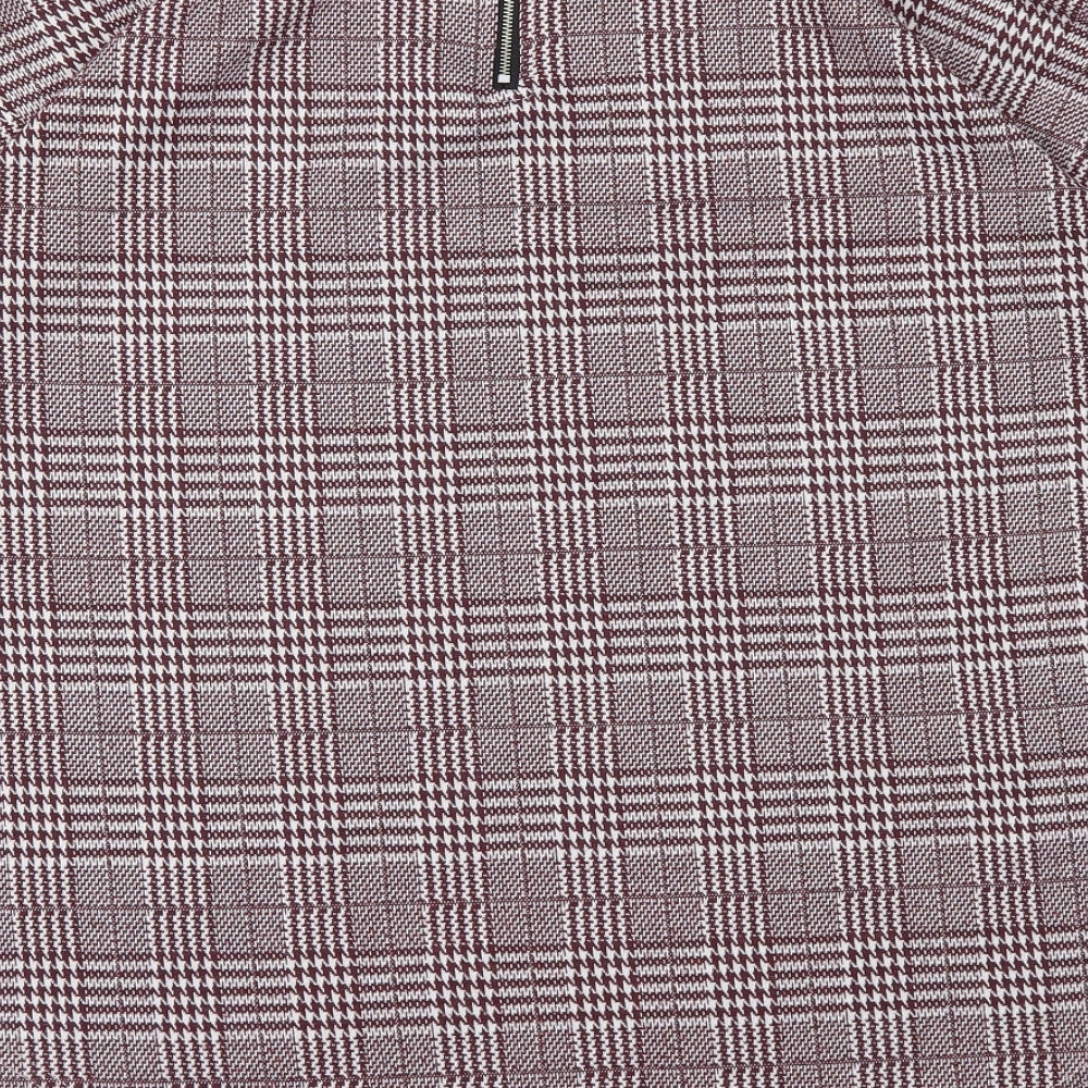 Primark Womens Red Check  Pullover Jumper Size M