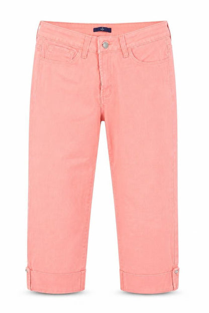 YNXDJ Womens Pink   Capri Jeans Size 6 L20 in