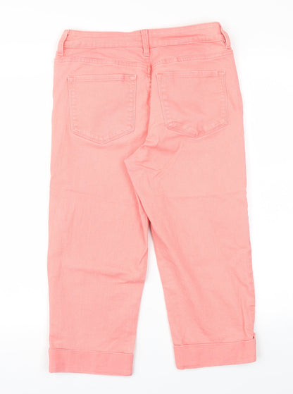 YNXDJ Womens Pink   Capri Jeans Size 6 L20 in