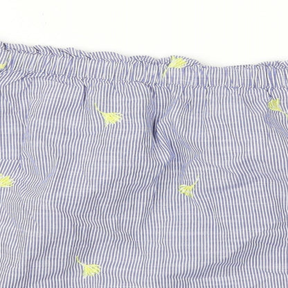 F&F Womens Blue Floral  Basic T-Shirt Size 6