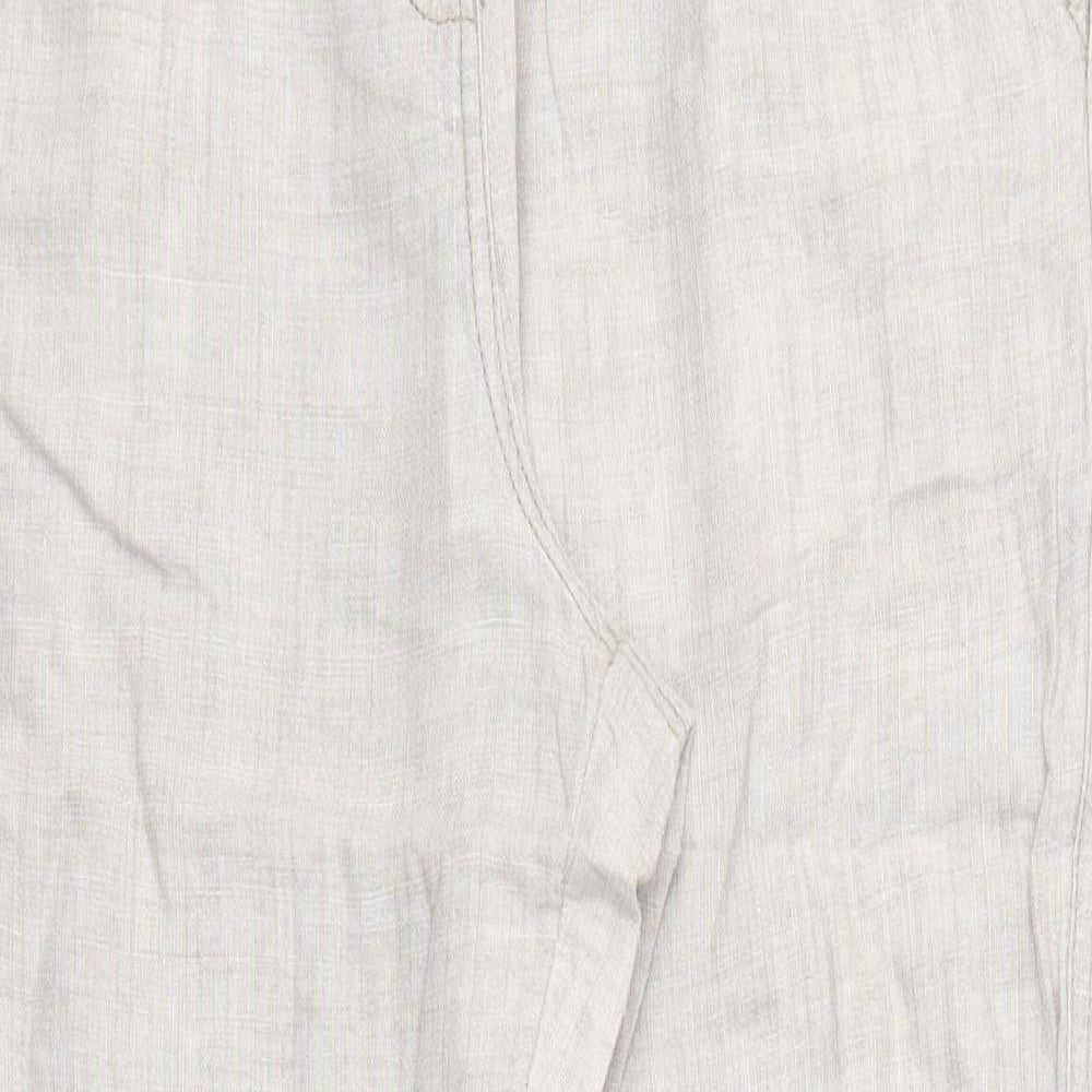 Womens UK Size 14 Moda Regular Fit  Beige Trousers
