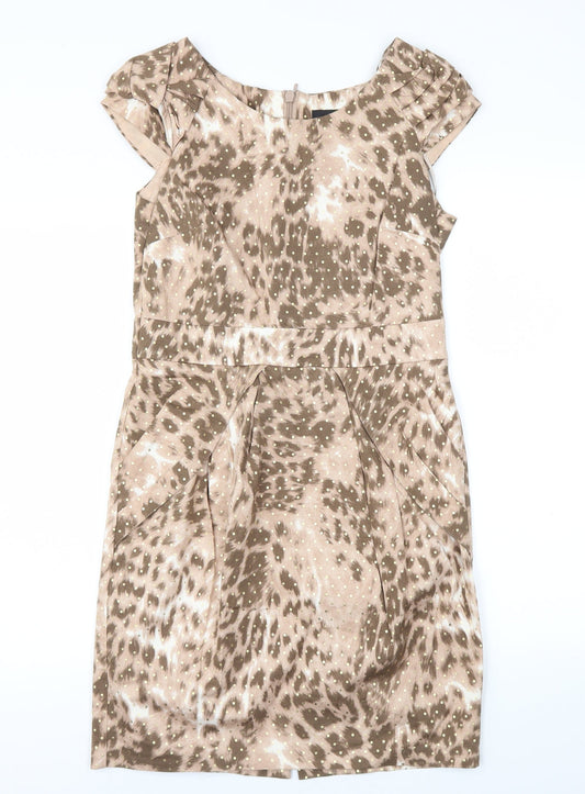 Next  Womens Brown Animal Print  Fit & Flare  Size 10