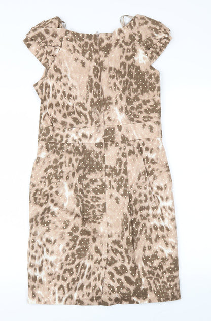 Next  Womens Brown Animal Print  Fit & Flare  Size 10
