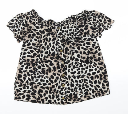 Womens UK Size 8 Dorothy Perkins Brown Basic T-Shirt