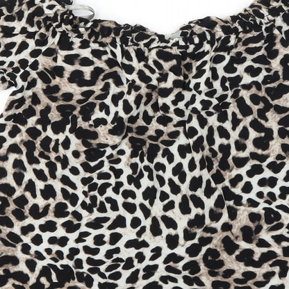 Womens UK Size 8 Dorothy Perkins Brown Basic T-Shirt
