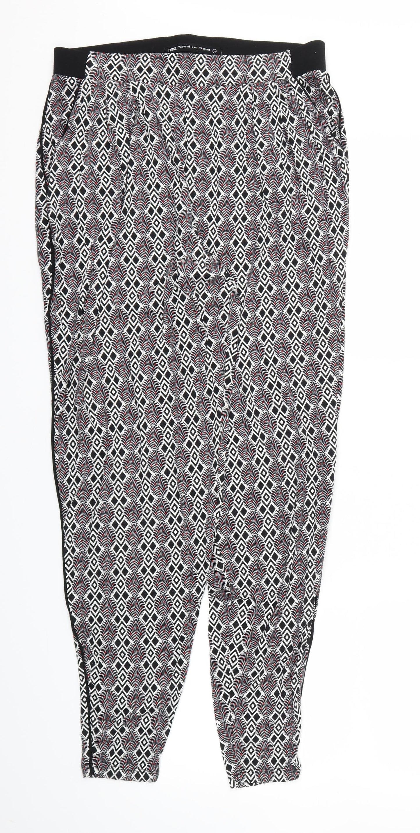 Womens UK Size 10 NEXT Relaxed Fit  Black Trousers