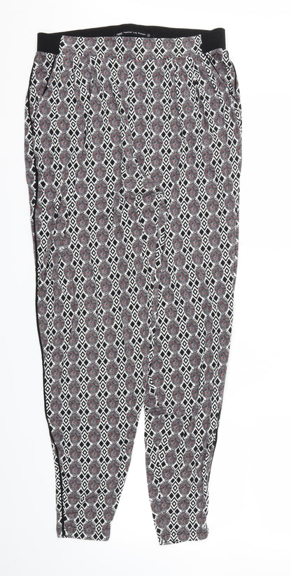 Womens UK Size 10 NEXT Relaxed Fit  Black Trousers