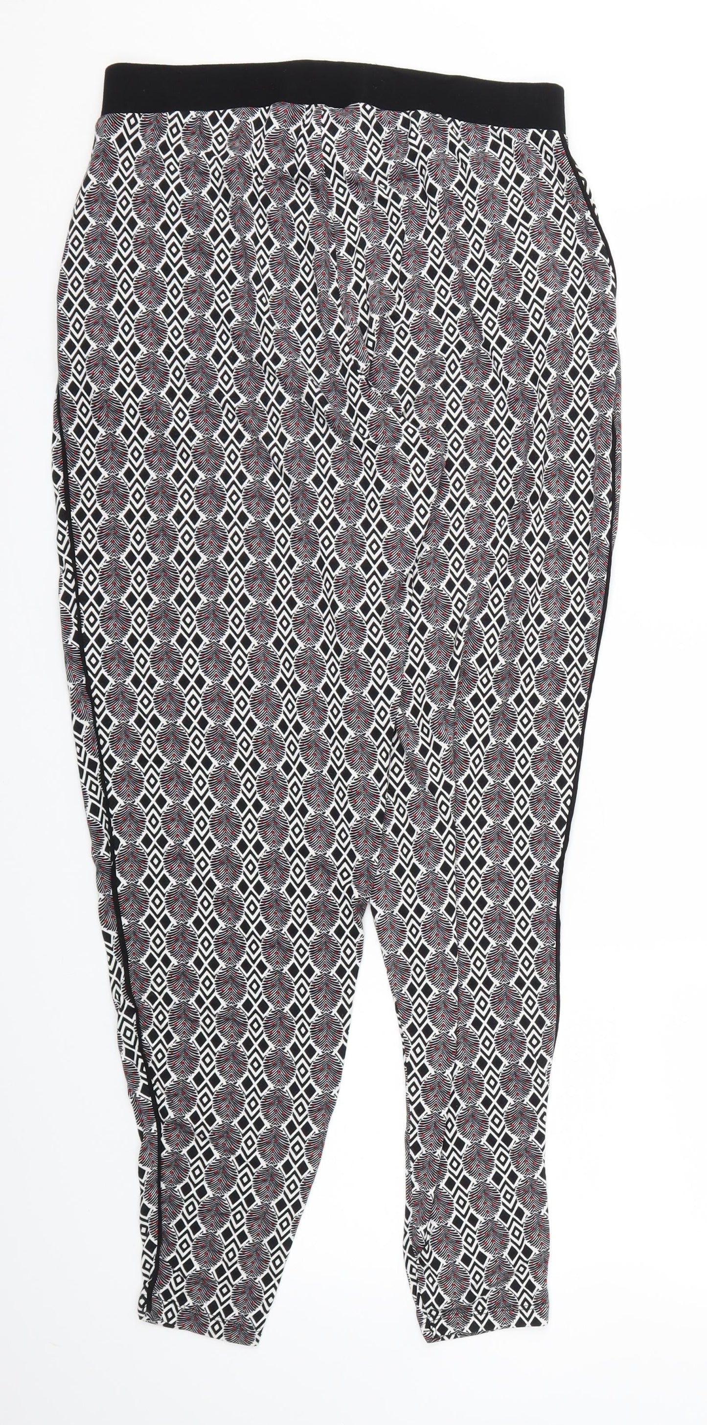 Womens UK Size 10 NEXT Relaxed Fit  Black Trousers