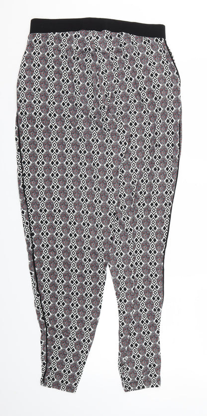 Womens UK Size 10 NEXT Relaxed Fit  Black Trousers