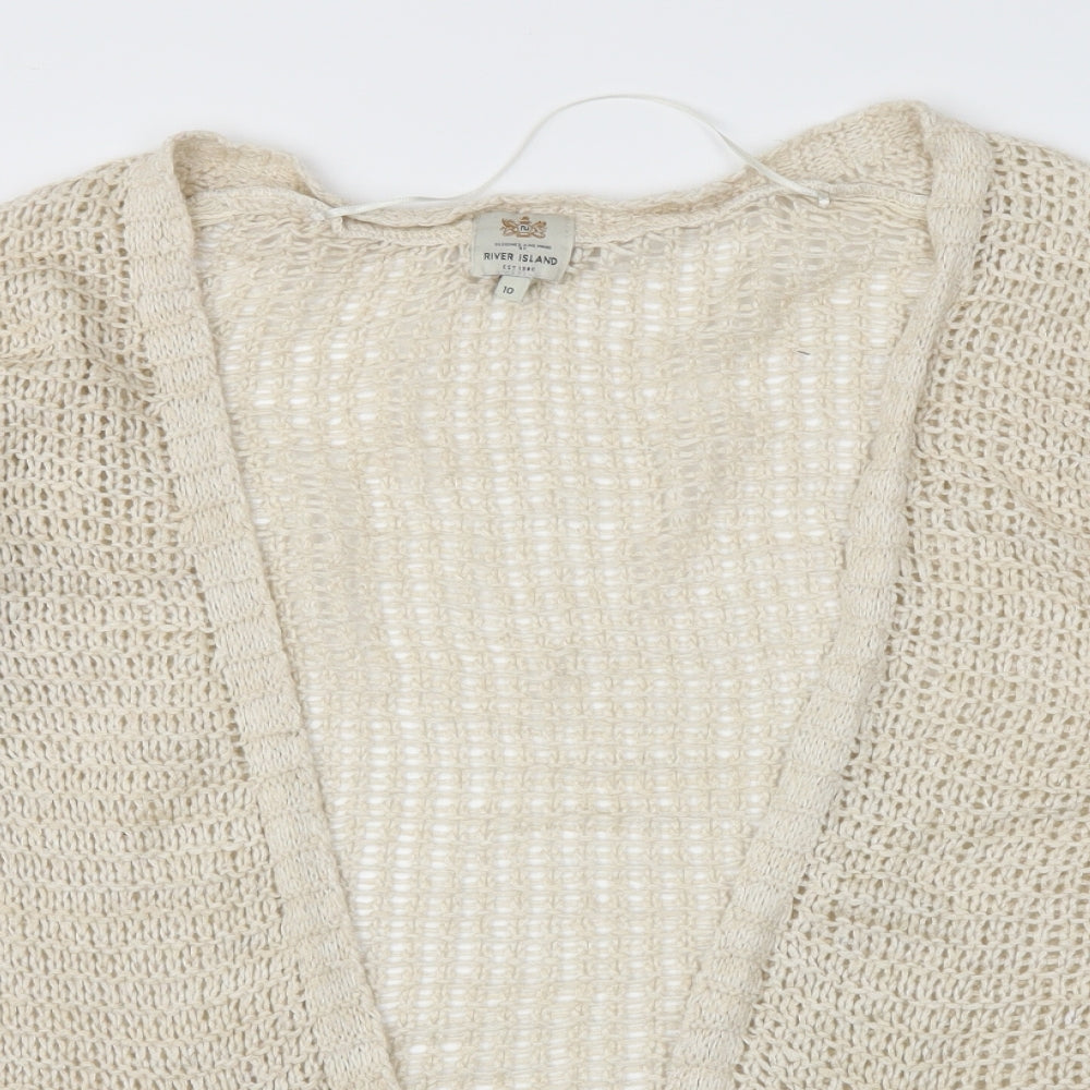 River Isand Womens Beige   Cardigan Jumper Size 10