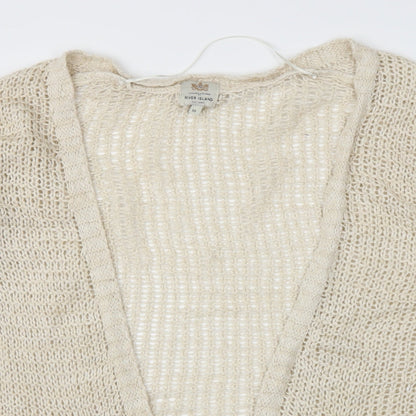 River Isand Womens Beige   Cardigan Jumper Size 10