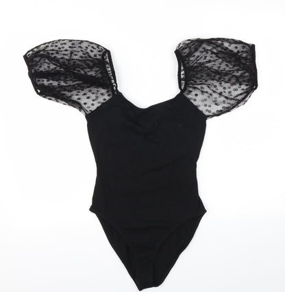 Primark Womens Black   Bodysuit One-Piece Size S