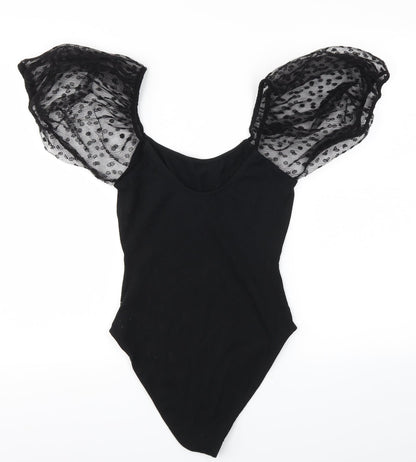Primark Womens Black   Bodysuit One-Piece Size S