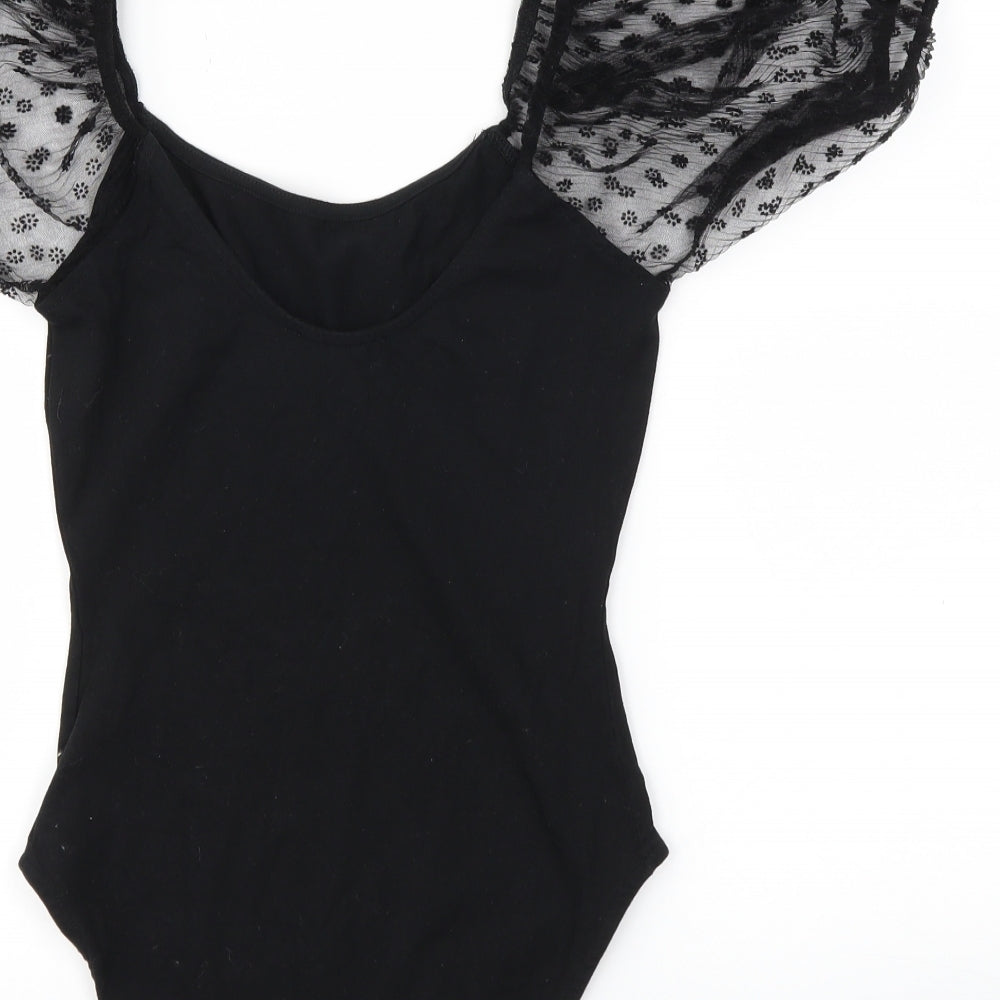 Primark Womens Black   Bodysuit One-Piece Size S