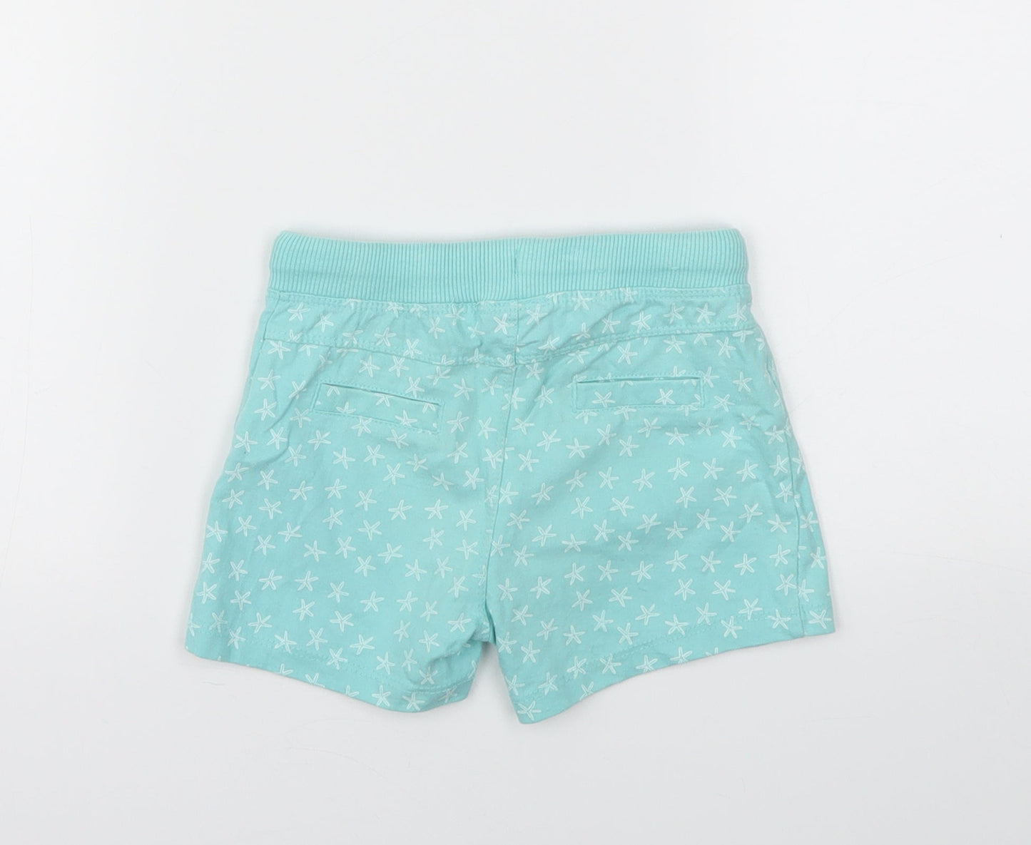 Lupilu Girls Blue Floral  Capri Trousers Size 18-24 Months