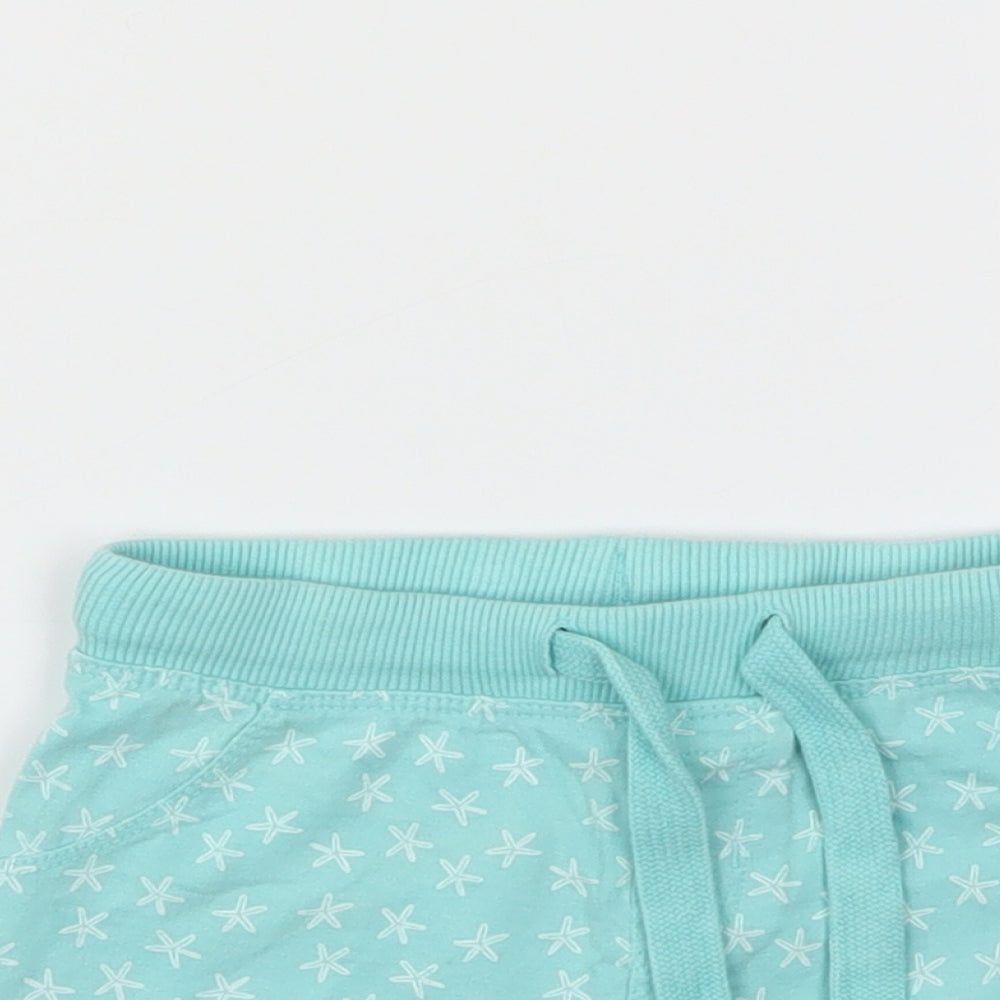 Lupilu Girls Blue Floral  Capri Trousers Size 18-24 Months