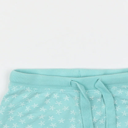 Lupilu Girls Blue Floral  Capri Trousers Size 18-24 Months