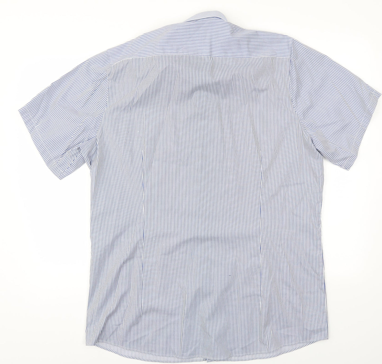 OLYMP  Mens Blue Striped   T-Shirt Size 17
