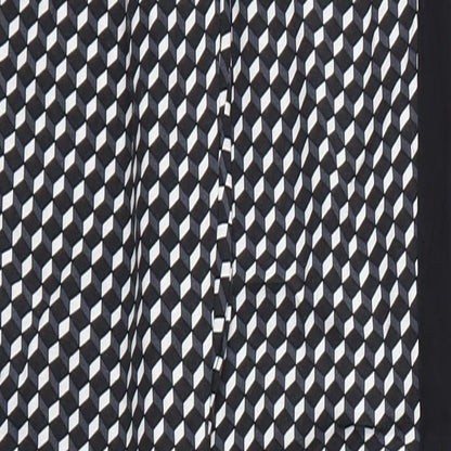 be beau Womens Black Argyle/Diamond  Trousers  Size 8 L29 in - Stretch waistband