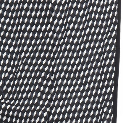 be beau Womens Black Argyle/Diamond  Trousers  Size 8 L29 in - Stretch waistband