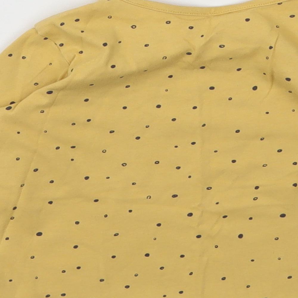 George Girls Yellow Spotted  Basic T-Shirt Size 9-12 Months