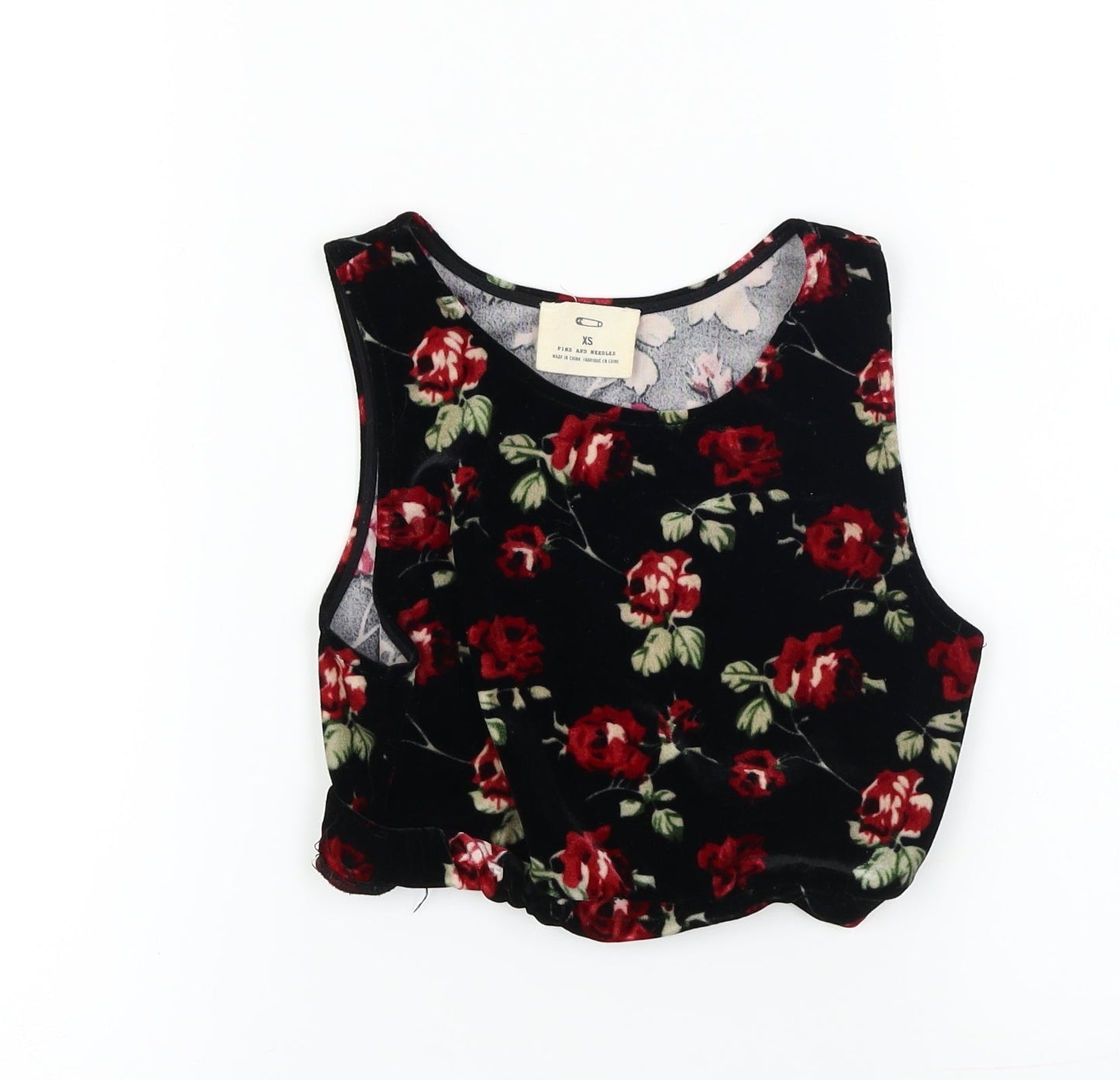 Womens UK Size XS Pins & Needles Black Basic T-Shirt