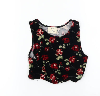 Womens UK Size XS Pins & Needles Black Basic T-Shirt