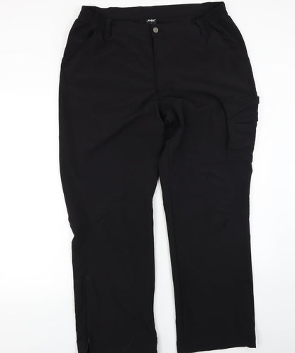 Shamp Womens Black   Trousers  Size L L27 in
